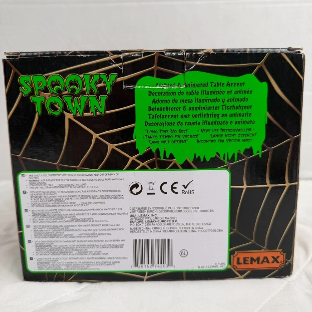 Halloween Lemax Spooky Town Long Time No See 2017 In Box With Cord - Lights Up!
